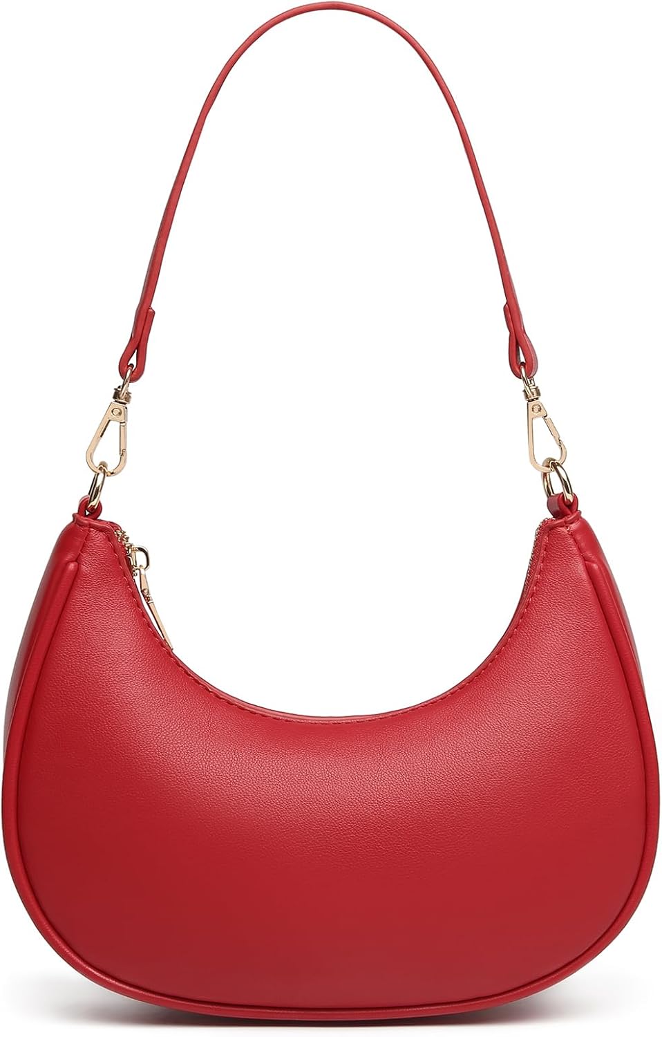 WuliTown Shoulder Bags for Women, Cute Hobo Tote Handbag Mini Clutch Purse with Zipper Closure