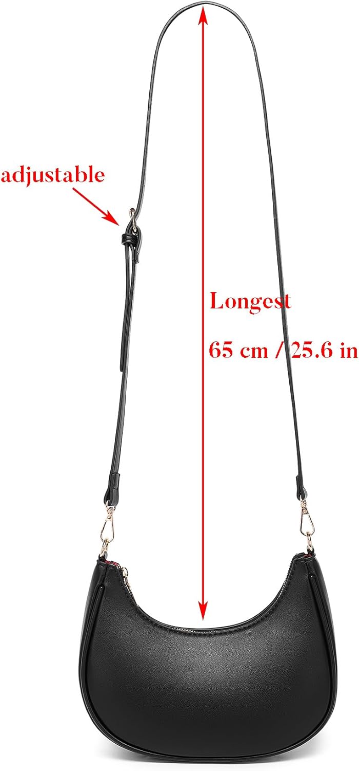 WuliTown Shoulder Bags for Women, Cute Hobo Tote Handbag Mini Clutch Purse with Zipper Closure